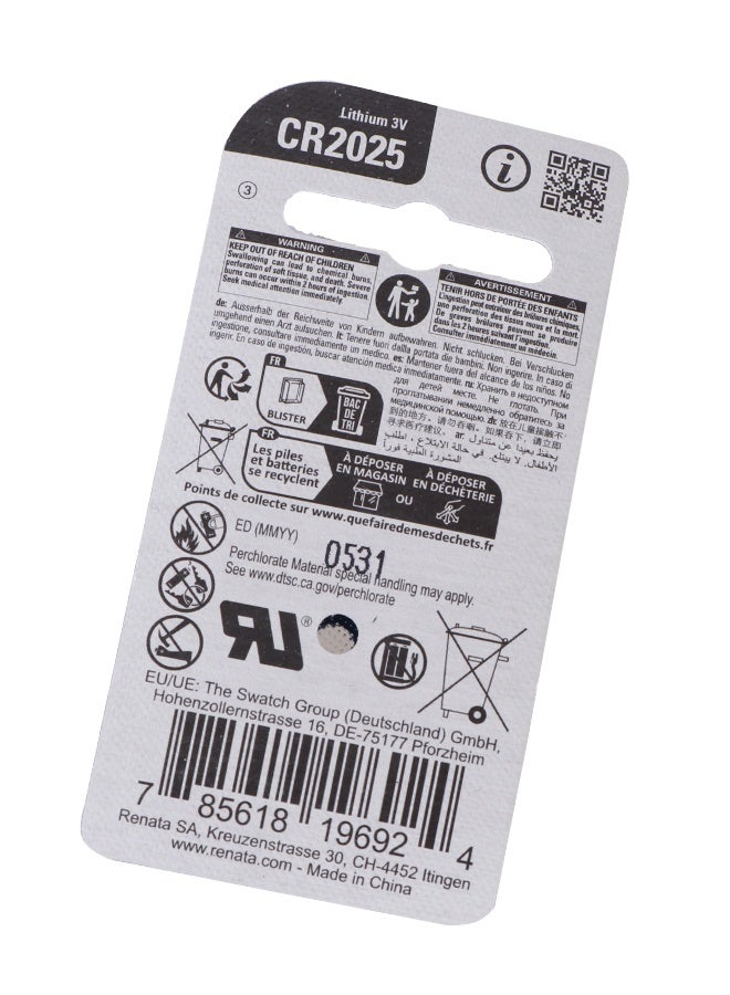 Renata Wrist Watch Battery - 3.Volt Battery - Strip (10 Pieces) CR2025 - Image 3
